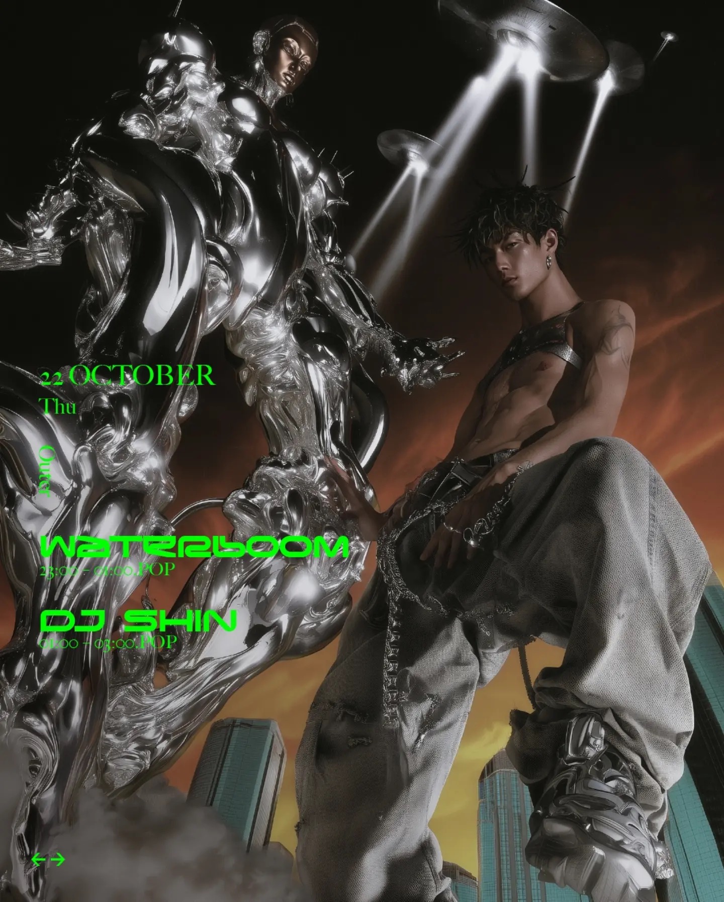 COSMA official poster · October 22 night · DJ SHin · POP